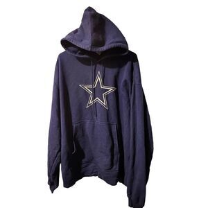 Dallas Cowboys RBK Mid-Weight Blue Pullover Hoodie Dark Blue